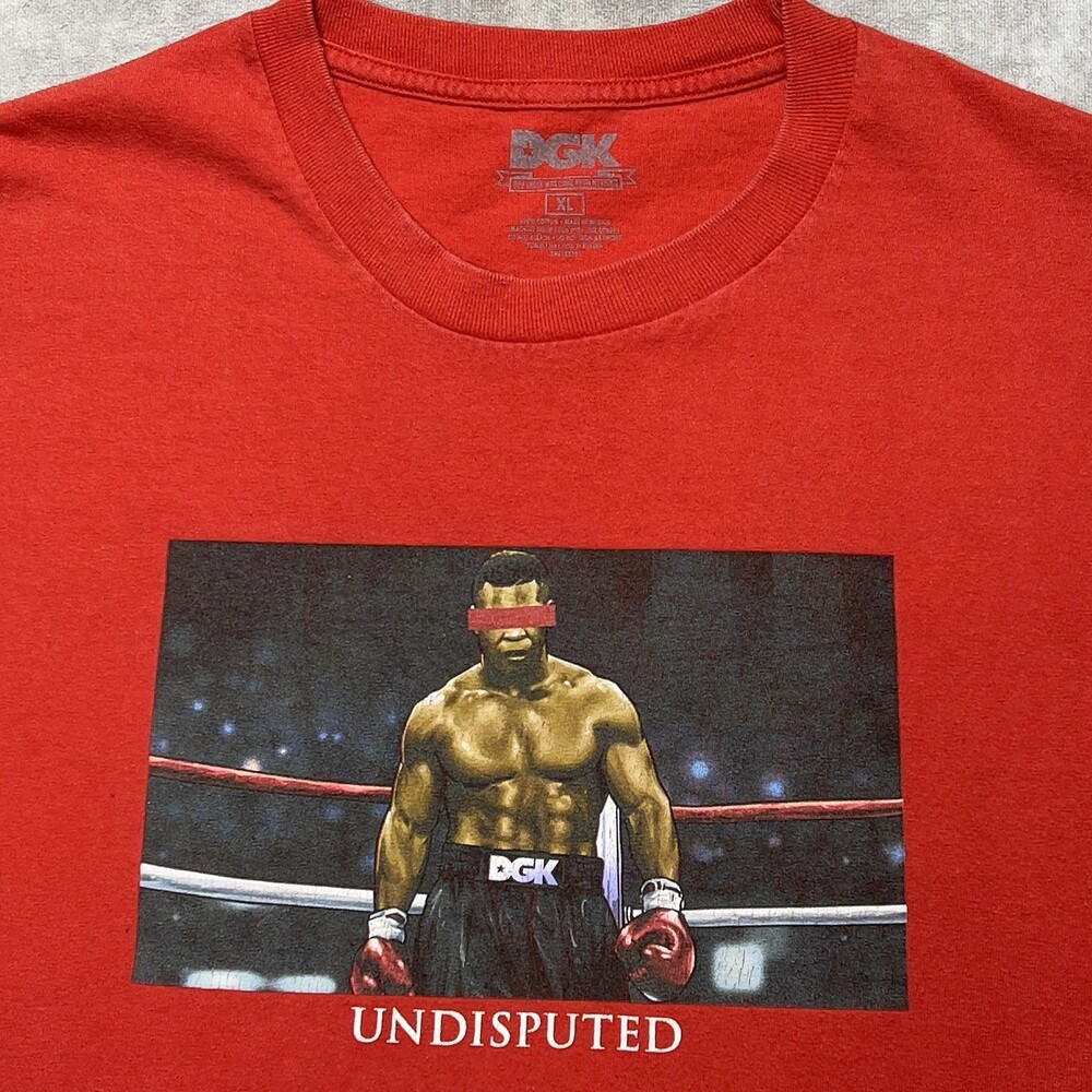 DGK Mike Tyson Undisputed T-Shirt Mens XL Red Graphic Skate Boxing